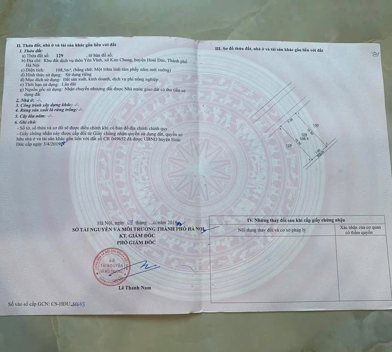 Đất dịch vụ Kim Chung Hoài Đức 108m² giá 13 tỷ - Cơ hội đầu tư hấp dẫn!