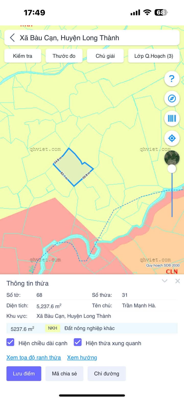 Đất thổ cư Bàu Cạn, Long Thành 18,000m² giá 5.5 tỷ - Cơ hội đầu tư hấp dẫn!