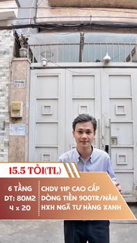 Căn hộ dịch vụ tại Ngã tư Hàng Xanh 80m² giá 15.5 tỷ - Dòng tiền ổn định 900 triệu/năm!