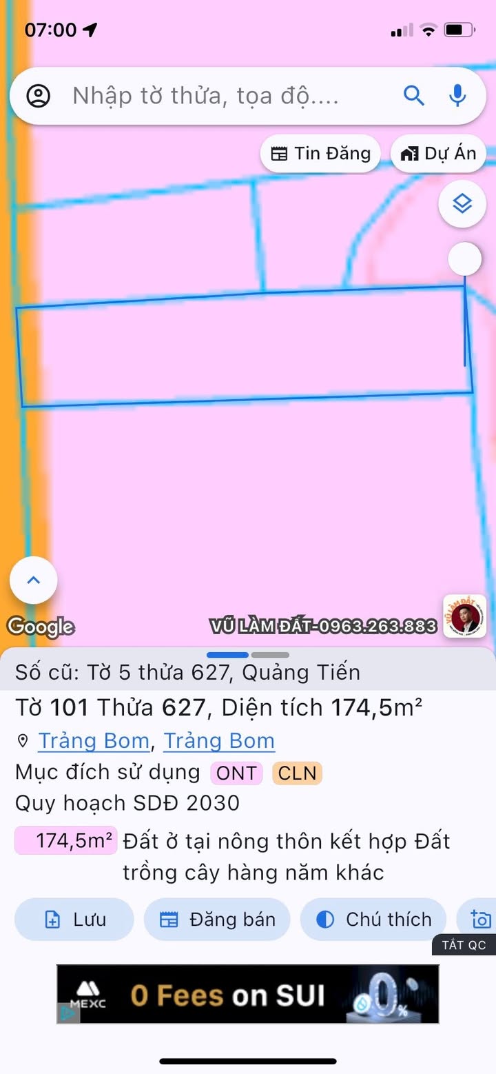 Đất nền Quảng Tiến Trảng Bom 178m² giá 1.5 tỷ - Sổ đỏ chính chủ!