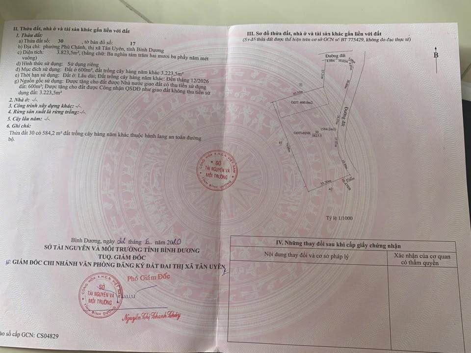 Đất nền Phú Chánh, Tân Uyên 4000m² giá 35 tỷ - Mặt tiền đường lớn, chính chủ!