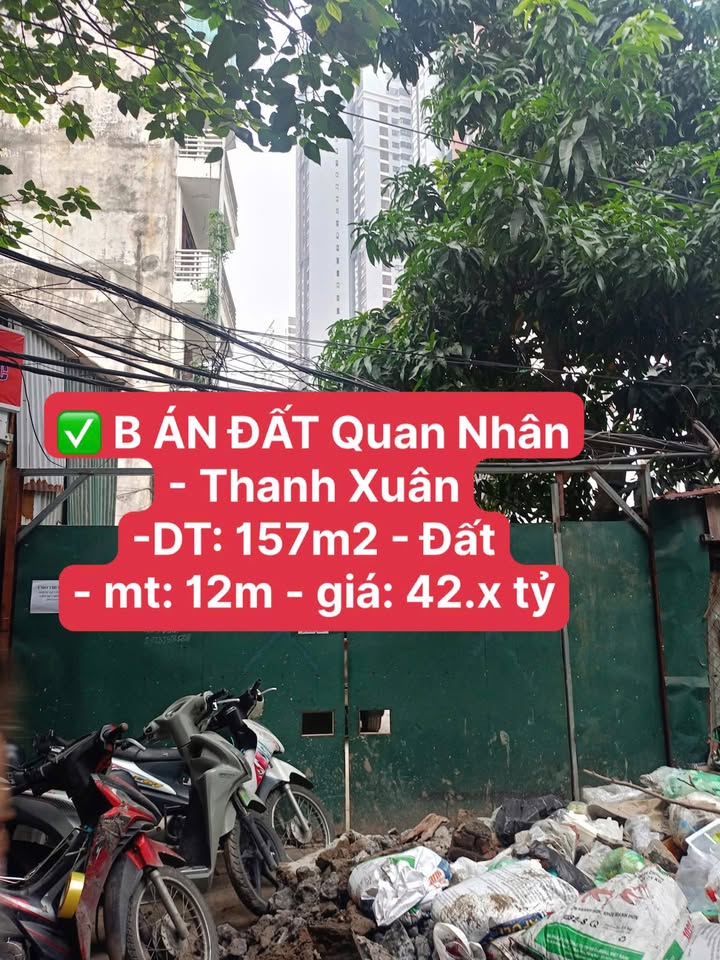 Bán đất Quan Nhân, Thanh Xuân 157m² giá 42 tỷ - Đầu tư sinh lời tốt!