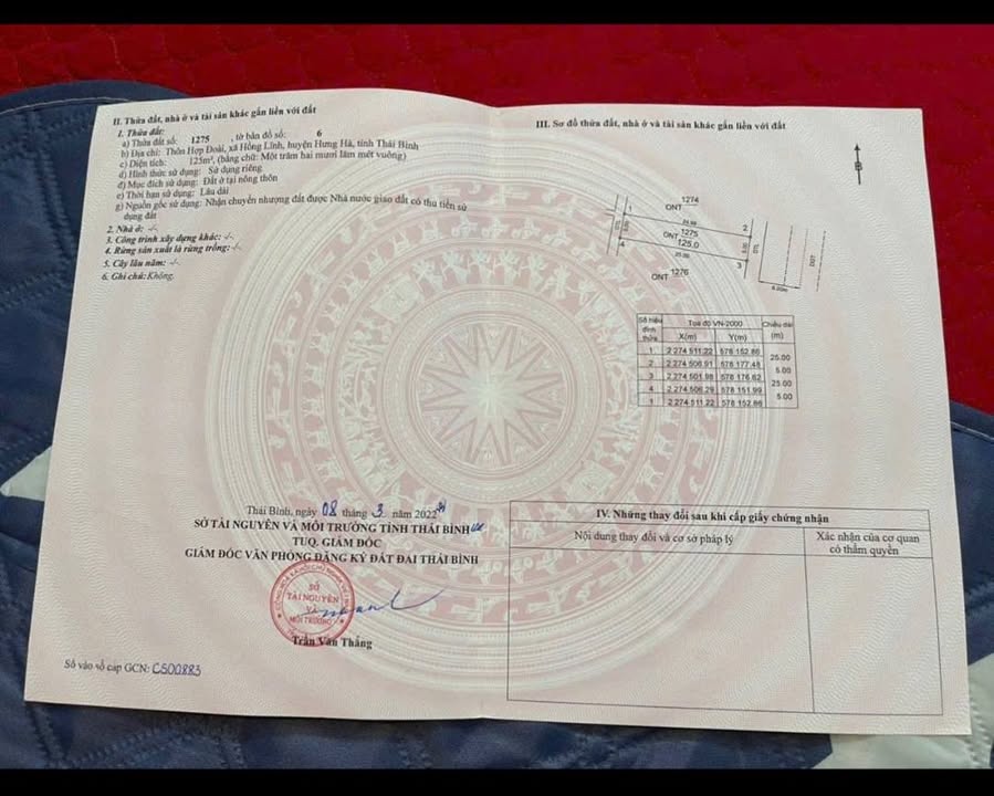 Đất Hồng Lĩnh Hưng Hà 125m² giá 1.3 tỷ - Đầu tư sinh lời cao!