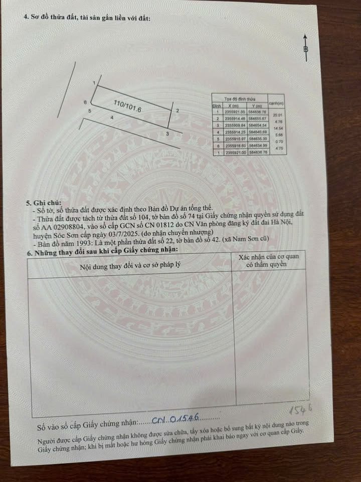 Đất thổ cư lô góc 101.6m² tại Trung Giã, Sóc Sơn - Giá siêu hấp dẫn chỉ 1.016 tỷ!