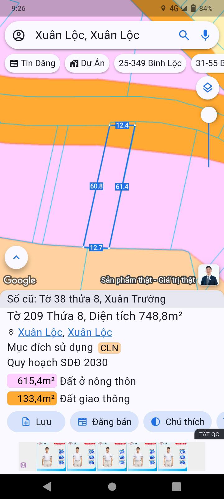 Đất nền đường nhựa Xuân Trường, Xuân Lộc 720m² - Giá chỉ 1.8 tỷ, đầu tư sinh lời!