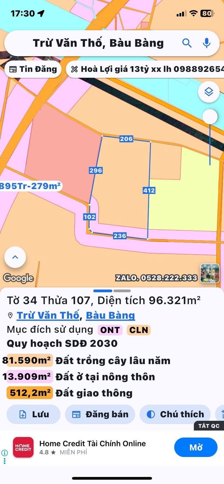 Đất nền Trừ Văn Thố, Bàu Bàng 9,6ha giá chỉ 1,6 triệu/m² - Cơ hội đầu tư tuyệt vời!