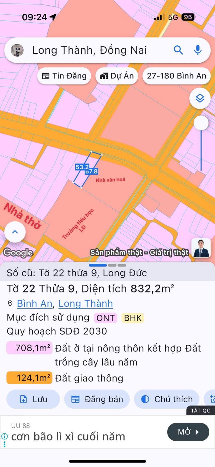 Nhà mái thái Long Đức 912m² giá 10 tỷ - Vị trí kinh doanh tiềm năng!