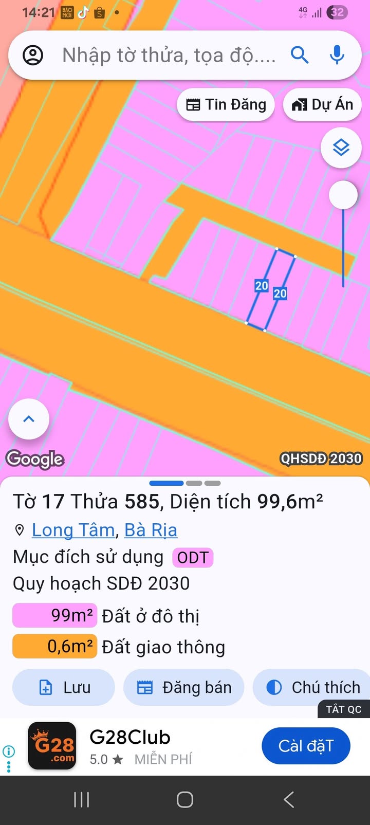 Đất 2 mặt tiền đường Võ Thị Sáu, Long Tâm 100m² giá 3.95 tỷ - Cơ hội kinh doanh đa ngành!