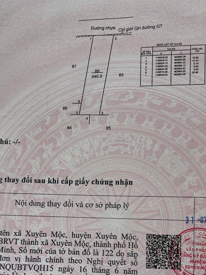 Bán đất Xuyên Mộc, Bà Rịa - Vũng Tàu 106m² giá 2 tỷ - Mặt tiền nhựa, khu dân cư sầm uất!