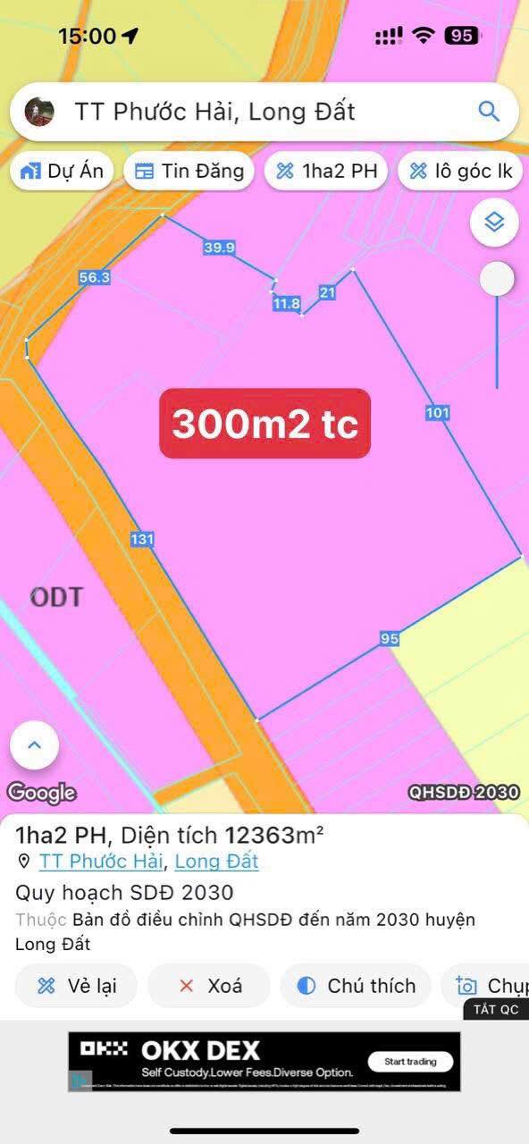 Đất nền Phước Hải 12.636m² giá 29.999 tỷ - Lô góc hai mặt tiền