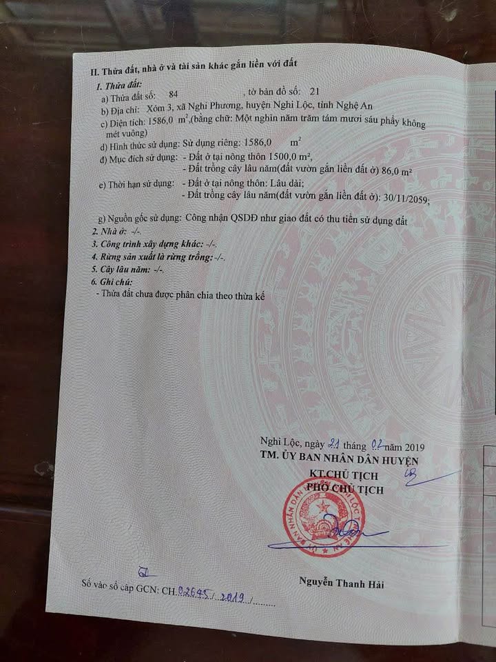 Đất Nghi Phương 1586m² - Cơ hội đầu tư hấp dẫn hai mặt tiền