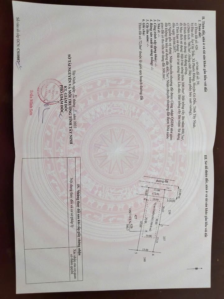 Đất nền Suối Cao B, Phường Gia Lộc, 702m² giá 2 tỷ - Cơ hội đầu tư tốt!