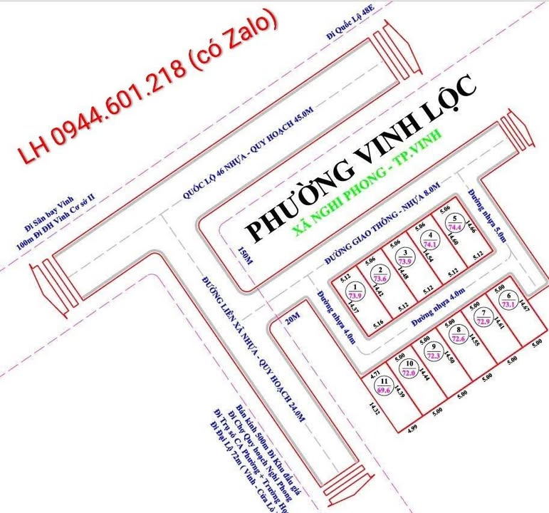 Đất nền Khối 1 Nghi Phong, Vinh Lộc 73m² giá 1 tỷ - Cơ hội đầu tư sinh lời!
