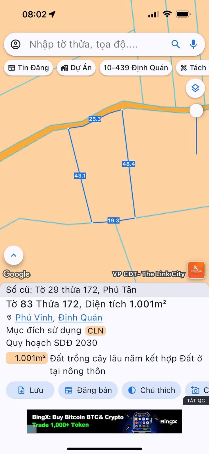 Đất nền Phú Vinh, Định Quán, Đồng Nai 3600m² giá 460 triệu - Cơ hội đầu tư tuyệt vời!