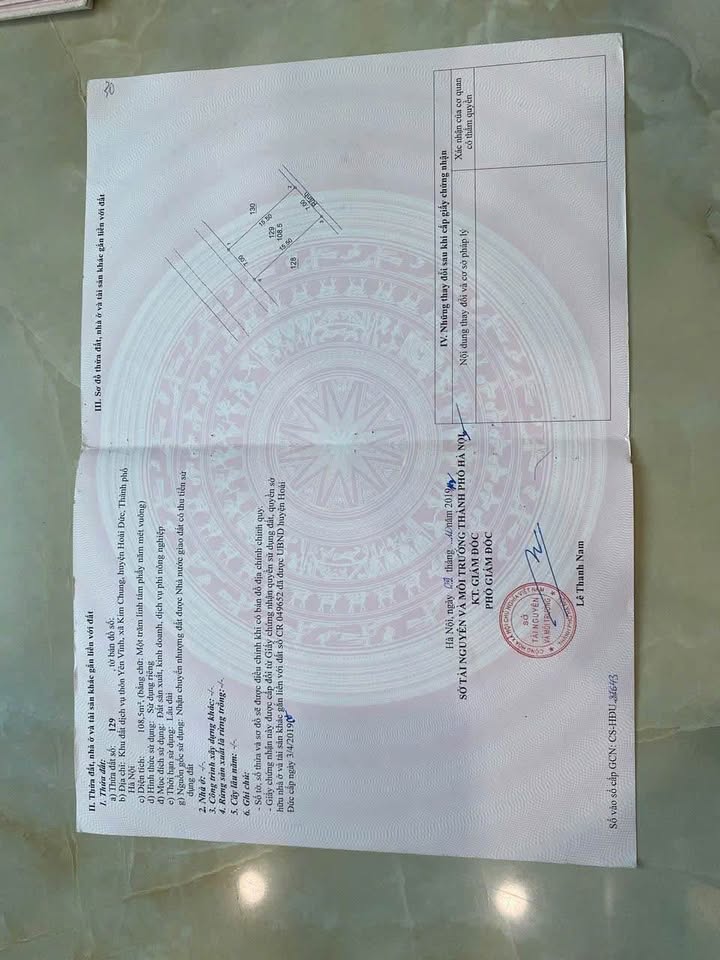 Đất dịch vụ Kim Chung Hoài Đức 108m² giá 1.307 tỷ - Cơ hội đầu tư lý tưởng!