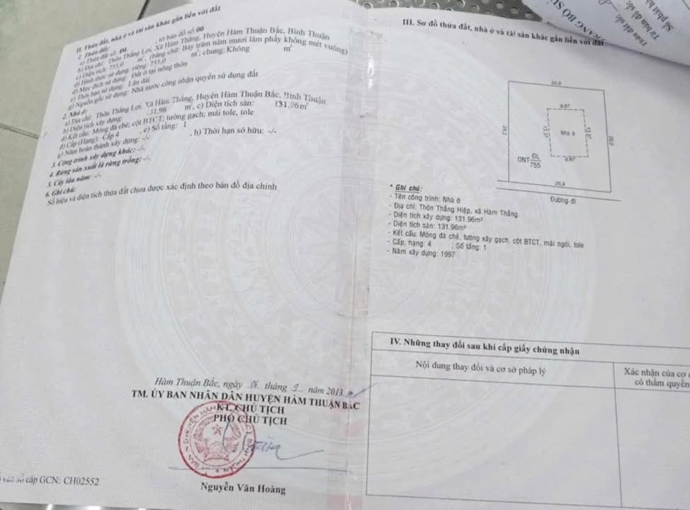 Đất thổ cư 755m² tại Hàm Thắng, Bình Thuận - Tách được 5 lô, đầu tư sinh lời!