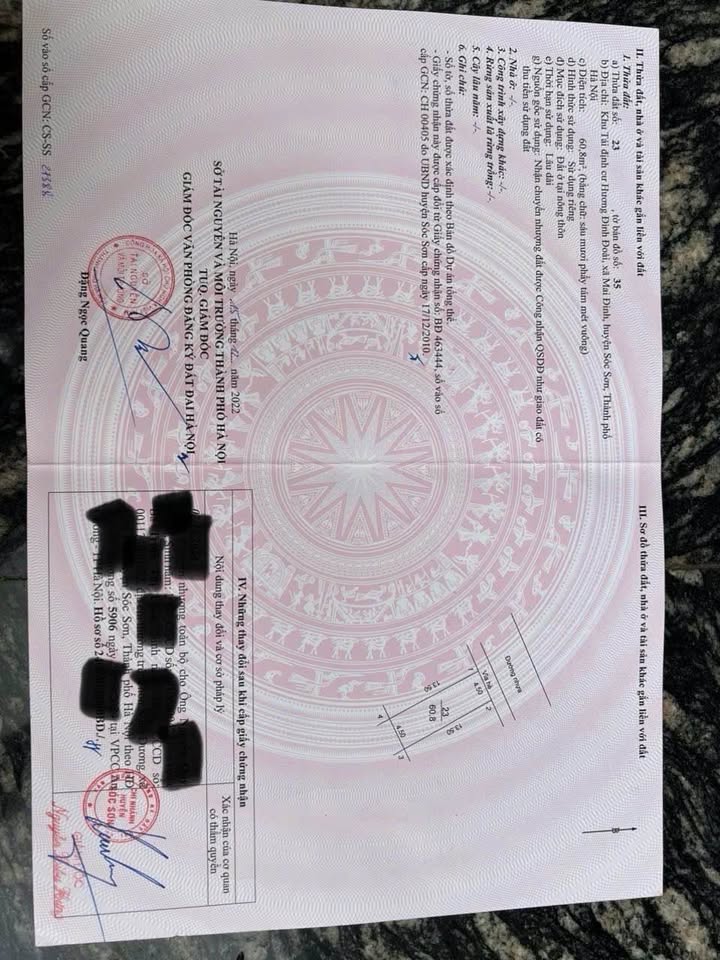 Đất nền Hương Đình, Mai Đình, Sóc Sơn 60.8m² - Giá chỉ 50 triệu/m²!