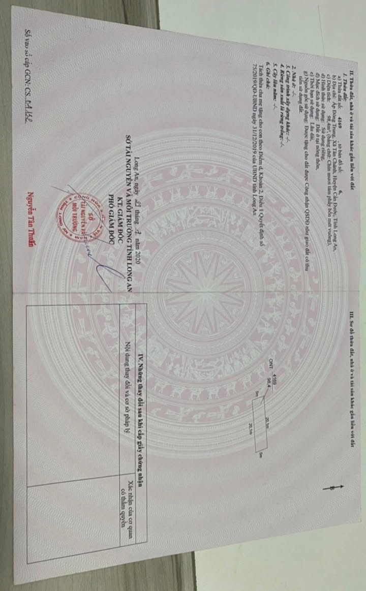 Đất nền Tân Chánh, Cần Đước 100m² giá 500 triệu - Sổ đỏ chính chủ!