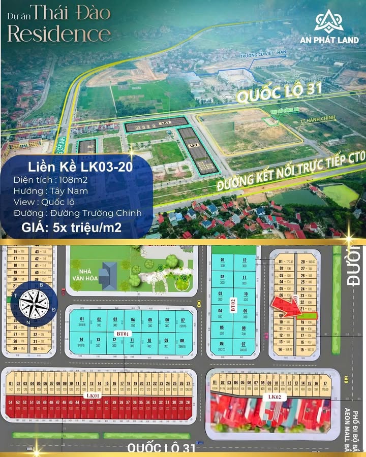 Shophouse Thái Đào Residence Lạng Giang 108m² giá 5.346 tỷ - Cơ hội đầu tư không thể bỏ qua!