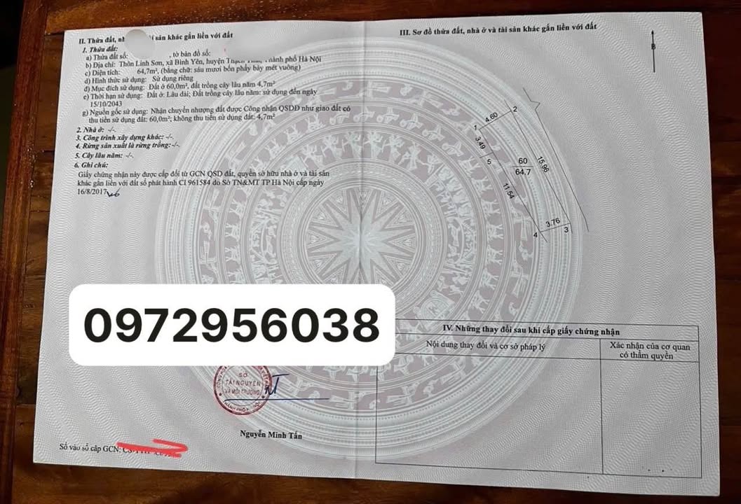 Nhà cấp 4 đường Linh Sơn, Hoài Đức 64m² giá 3 tỷ - Sẵn sổ đỏ chính chủ!