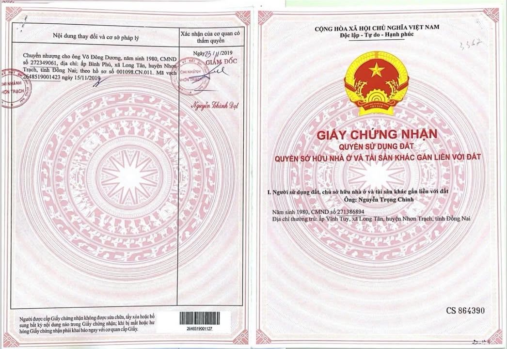 Bán mặt tiền kinh doanh Lý Thái Tổ, Nhơn Trạch 450m² - Đầu tư sinh lời ngay!