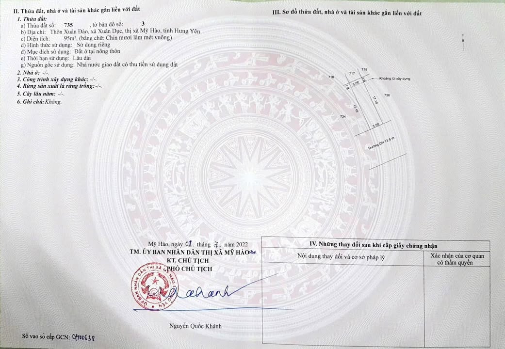 Đất nền Xuân Dục, Mỹ Hào, Hưng Yên 95m² giá 4.2 tỷ - Cơ hội đầu tư tuyệt vời!