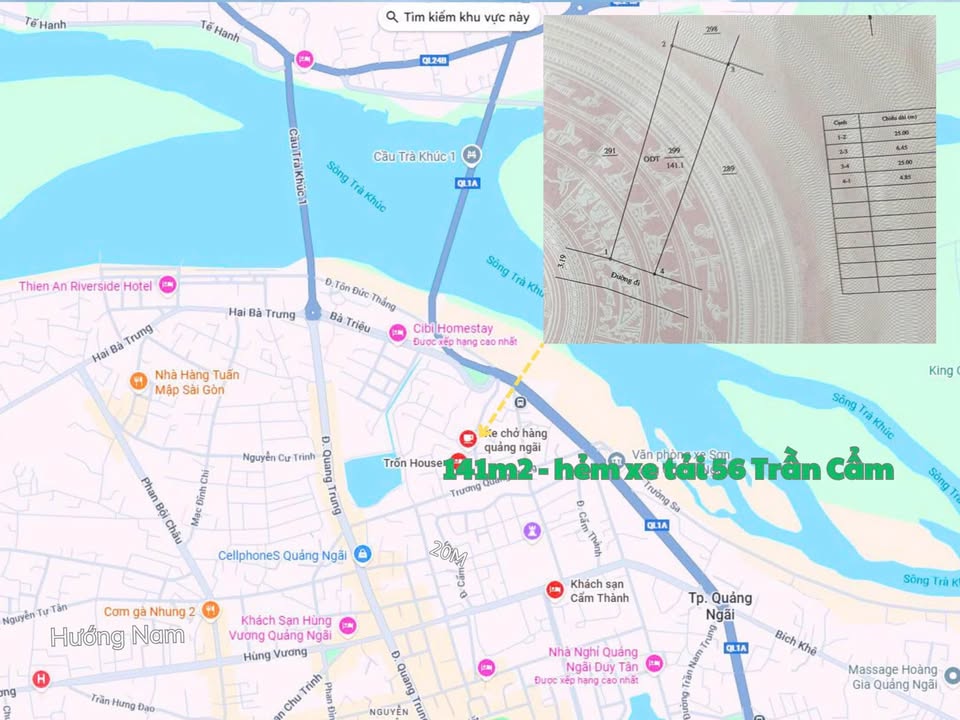 Đất hẻm 56 Trần Cẩm, Quảng Ngãi 141m² giá 1 tỷ - Nhanh chân kẻo lỡ!