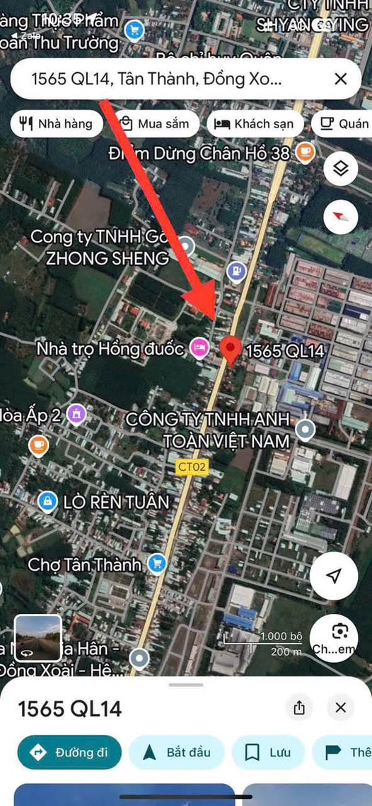 Nhà mặt tiền Quốc lộ 14, Đồng Xoài 480m² giá chỉ 4.6 tỷ - Cơ hội đầu tư hấp dẫn!