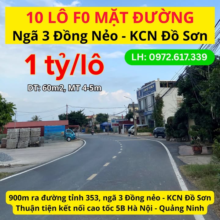 Đất nền Nam Đồ Sơn 60m² giá 1 tỷ - Vị trí đắc địa, cơ hội đầu tư hiếm có!