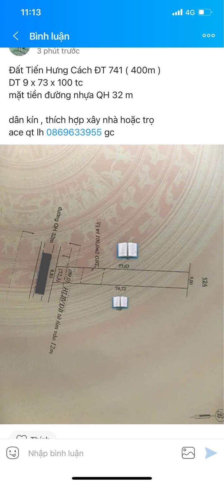 Đất Tiến Hưng Đồng Xoài 6570m² - Mặt tiền đường nhựa 32m, thích hợp xây nhà trọ!