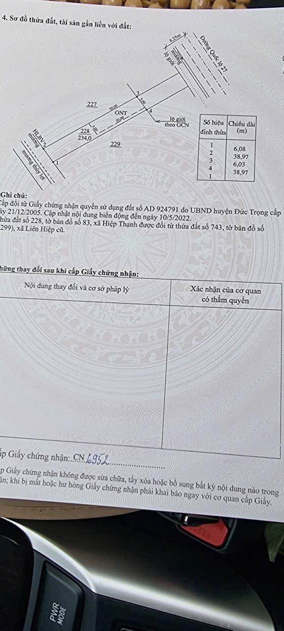 Đất mặt tiền Quốc lộ 27, xã Hiệp Thạnh, 228m² giá 4.5 tỷ - Cơ hội đầu tư sinh lời!