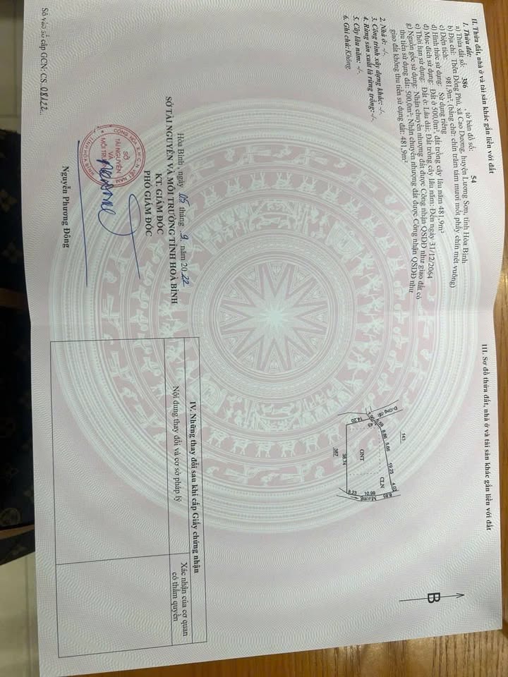 Đất nền Lương Sơn 980m² - Gần đường mòn Hồ Chí Minh, giá thỏa thuận!