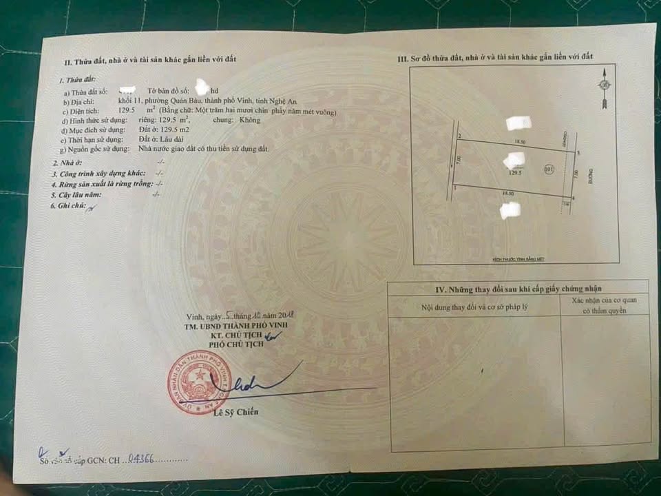 Đất nền Quán Bàu, Vinh 129,5m² giá 7 tỷ - Đường trải thảm rộng rãi!