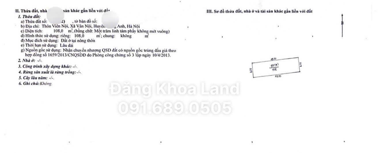 Lô đất góc đẹp 108m² tại Phúc Thịnh - Giá chỉ 1.1 tỷ!