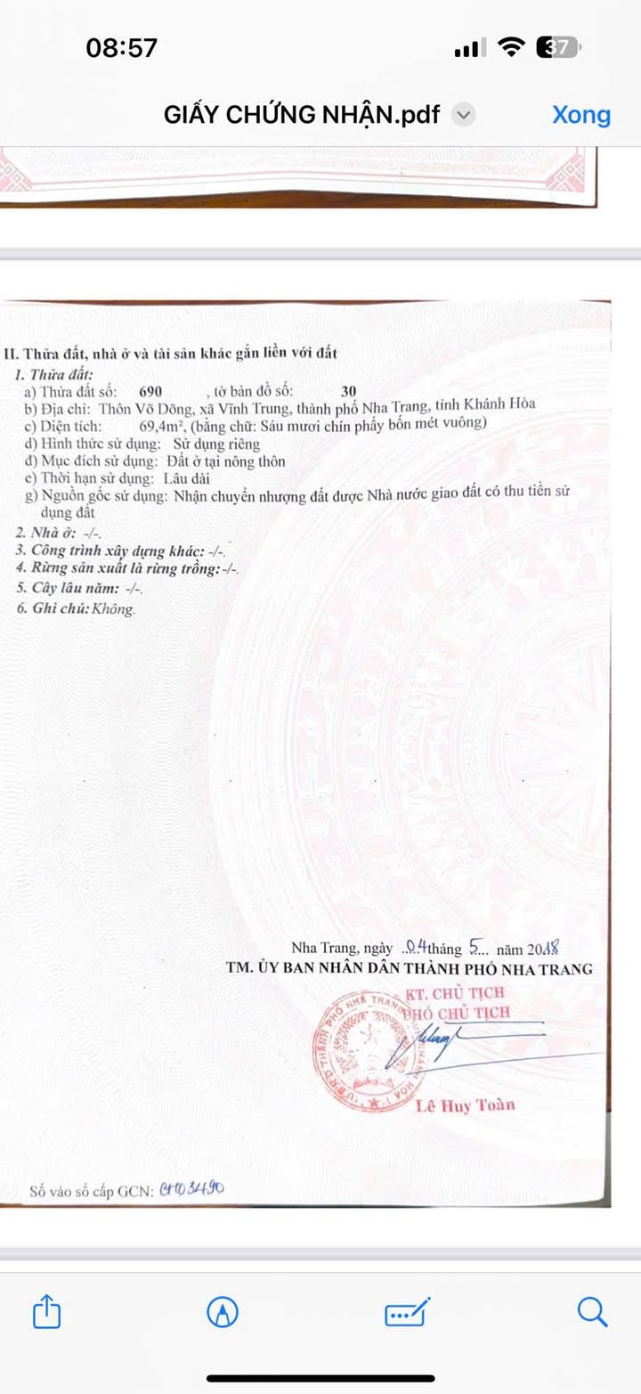 Đất Vĩnh Trung Nha Trang 70m² giá 1.3 tỷ - Bớt lộc cho người thiện chí!