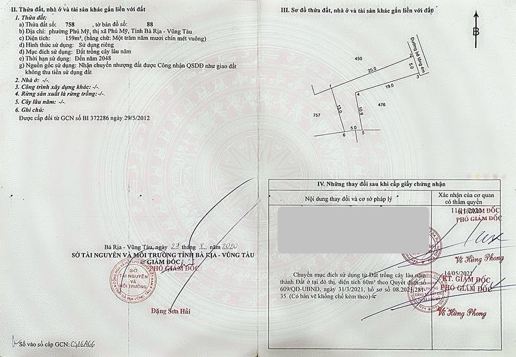 Đất thổ cư Phú Mỹ 151m² giá 1.6 tỷ - Vị trí đẹp, khu dân cư đông đúc!