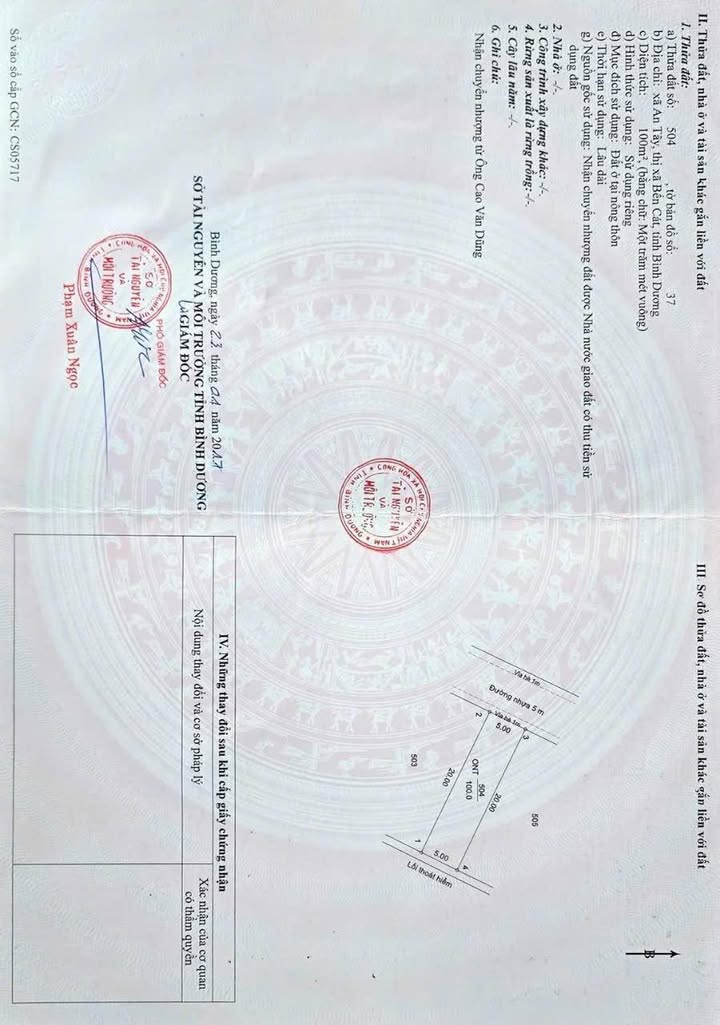 Đất An Tây Bến Cát Bình Dương 100m² giá hợp lý - Cơ hội đầu tư tuyệt vời!