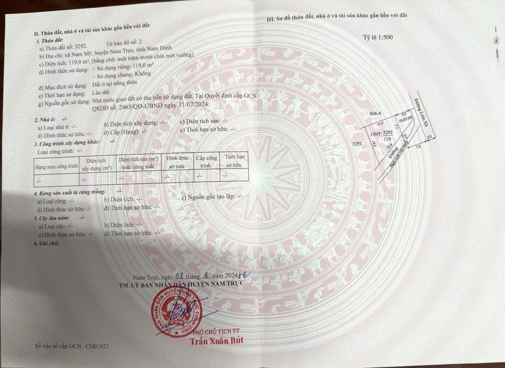 Đất nền Nam Mỹ 119m² giá 1 tỷ - Phong thủy tốt, đầu tư sinh lời!