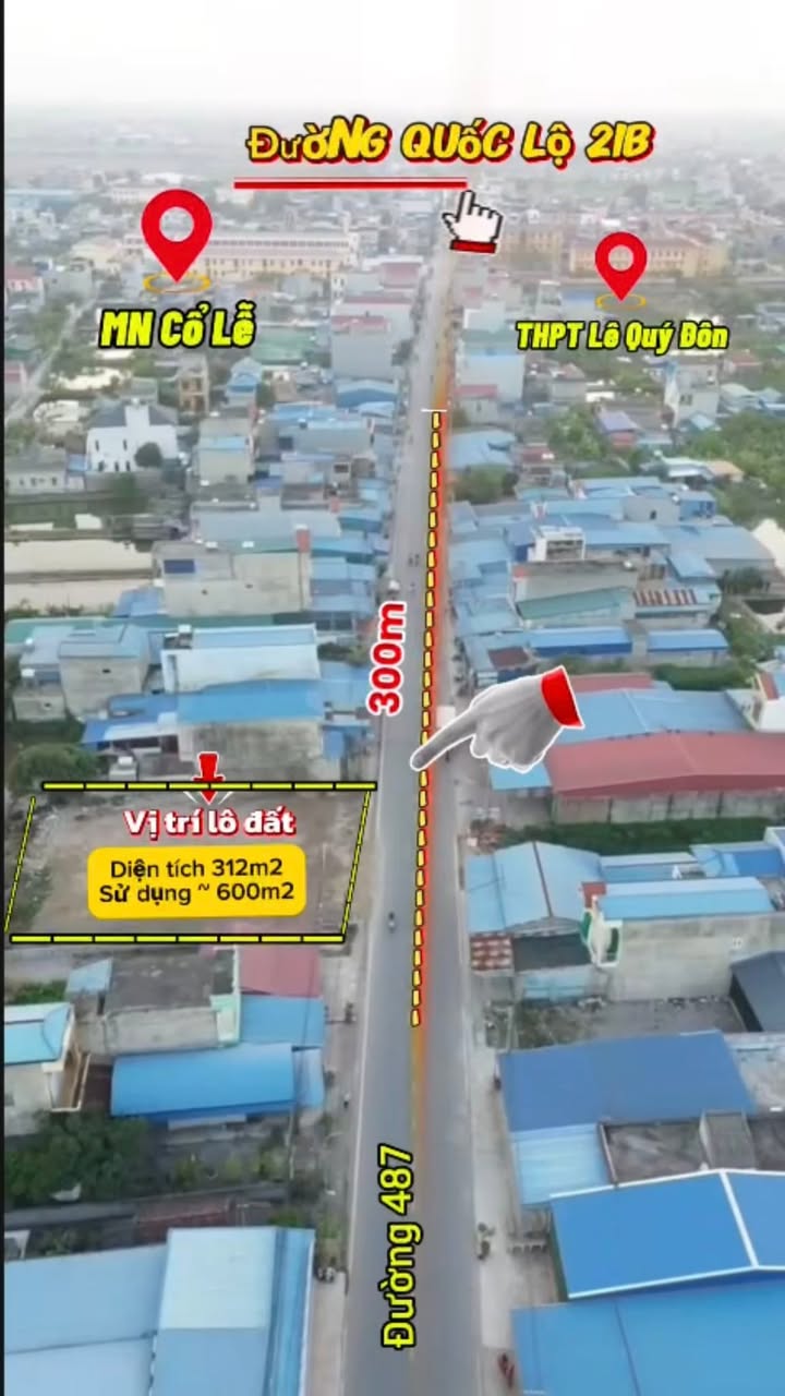 Đất vàng trung tâm Cổ Lễ, 313m², giá thỏa thuận - Đầu tư sinh lời ngay!