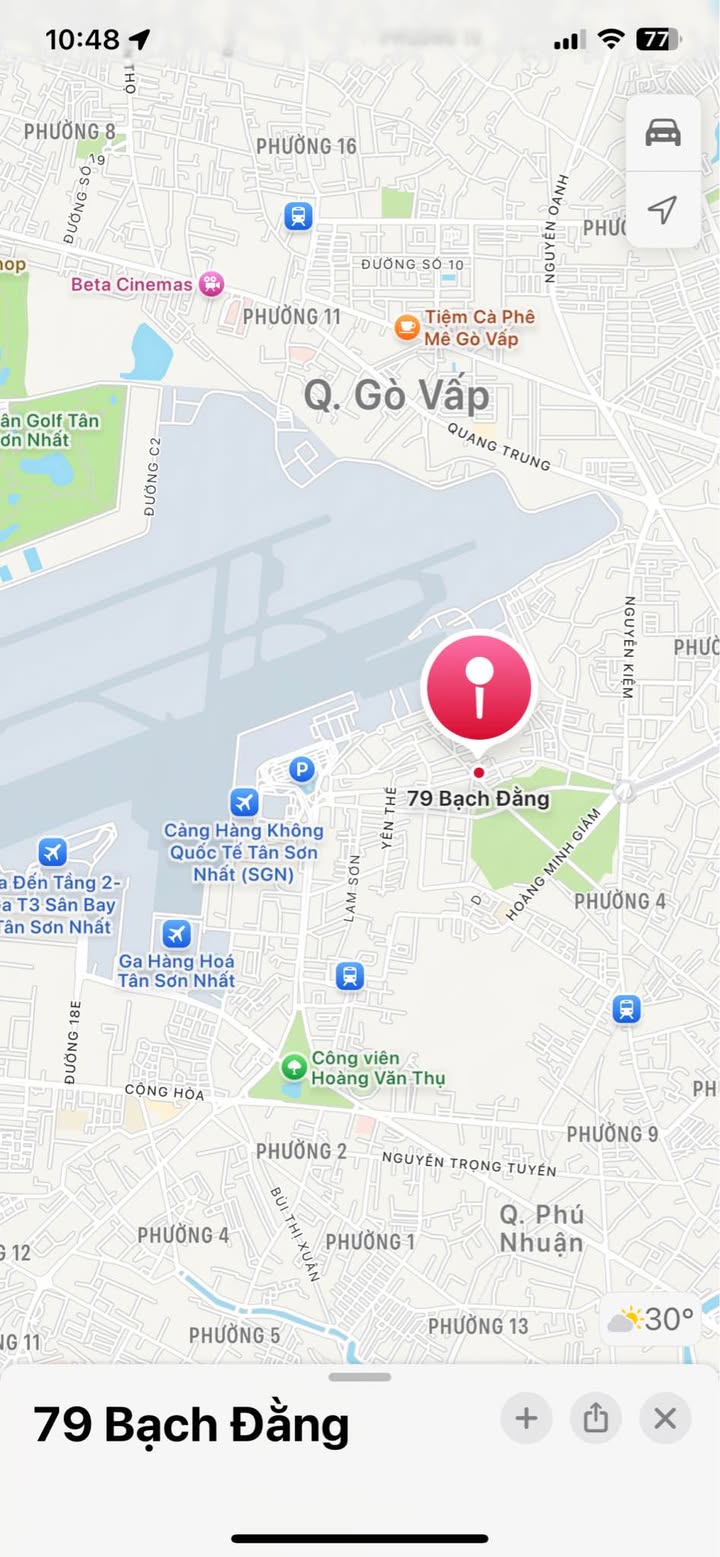 Nhà riêng hẻm Bạch Đằng, Tân Bình 37m² giá 7.1 tỷ - Gần sân bay Tân Sơn Nhất!