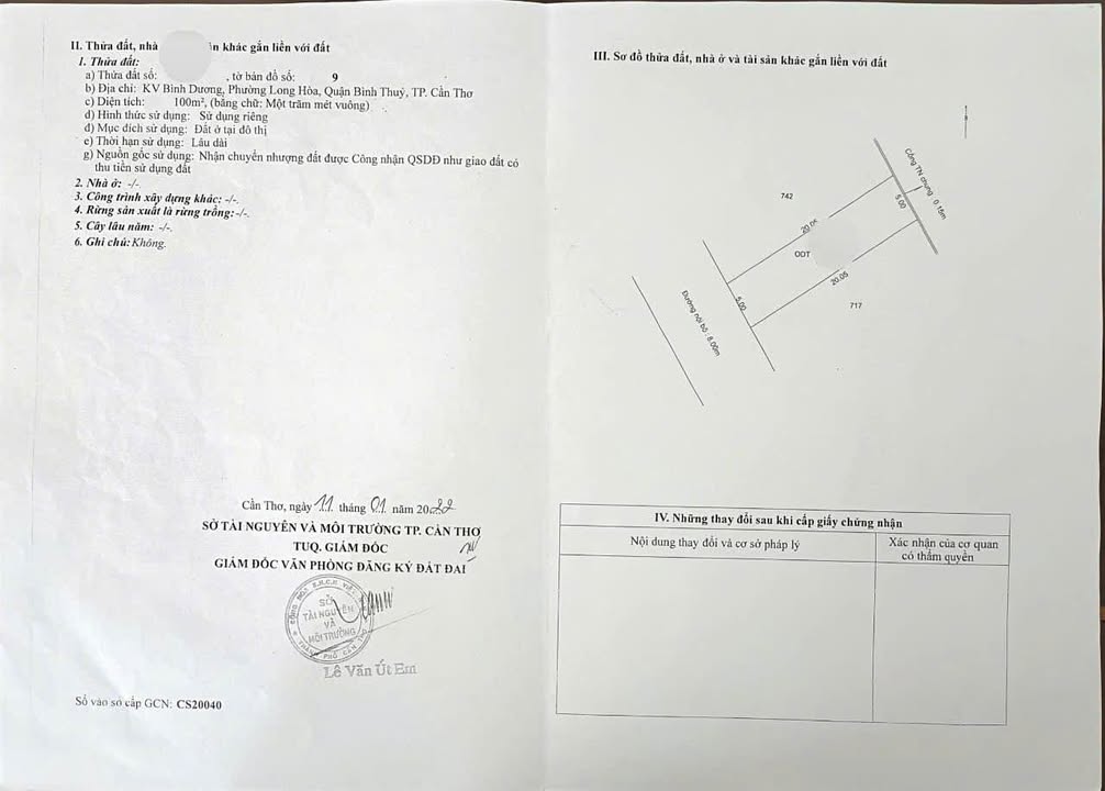 Đất nền Cái Răng 100m² giá 1.3 tỷ - Đường Nguyễn Văn Linh, sổ hồng chính chủ!