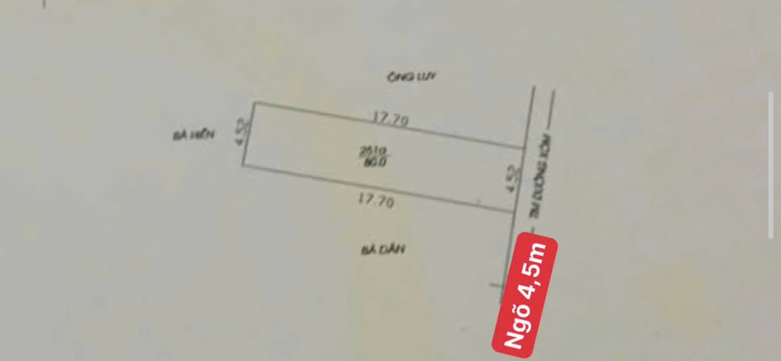 Lô đất mặt ngõ 97 Đoàn Kết, Kiến An 80m² giá 2.4 tỷ - Ô tô vào nhà!