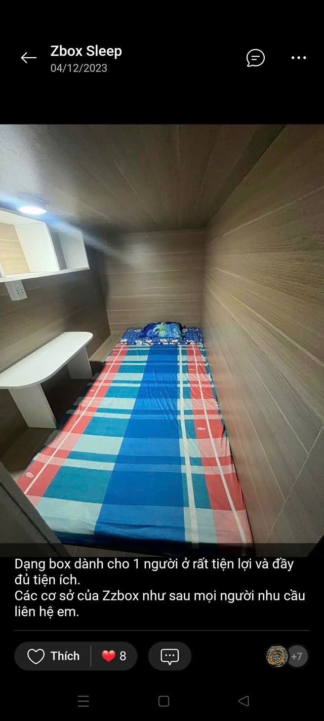 Cho thuê Sleepbox cao cấp Tân Phú 1.6 triệu - Tiện nghi đầy đủ, an ninh 24/24!