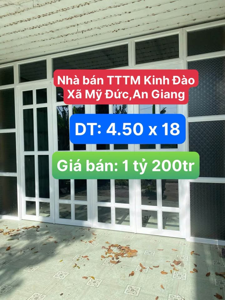 Nhà bán TTTM Kinh Đào, xã Mỹ Đức, Châu Phú, An Giang - Giá chỉ 1.2 tỷ, thương lượng ngay!