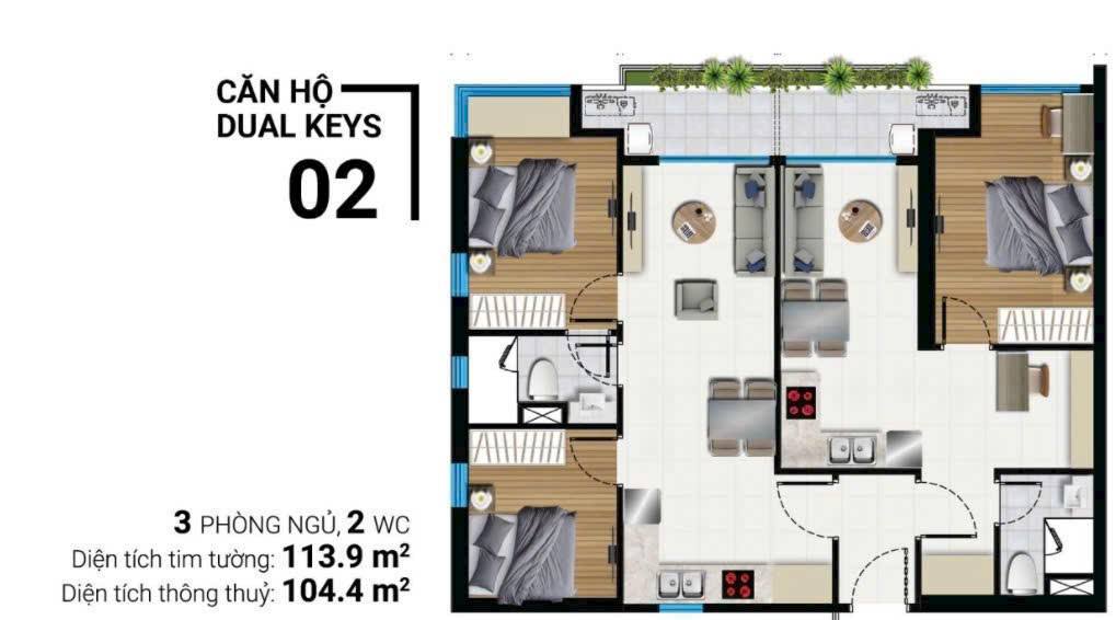 Căn hộ River Panorama Quận 7 114m² giá 6.2 tỷ - Căn góc Dual Key cực đẹp!