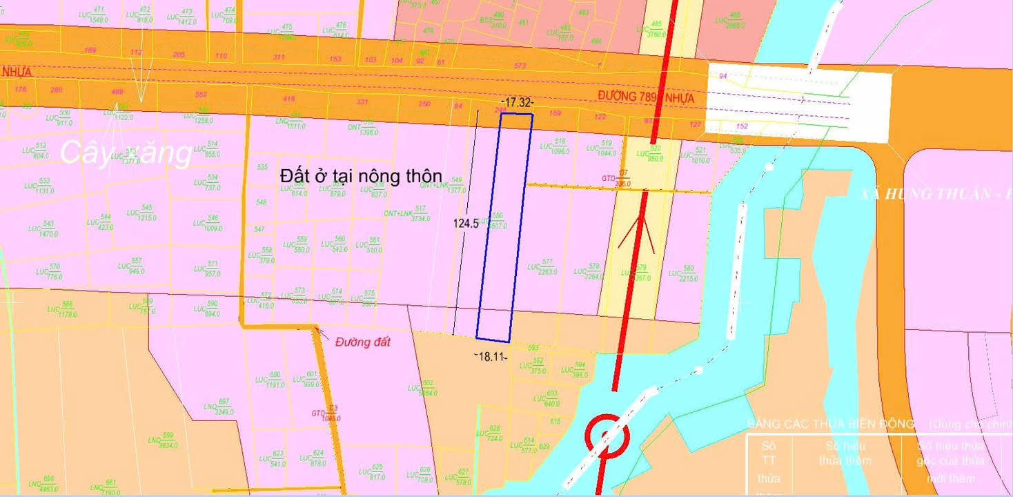 Đất mặt tiền đường 789, xã Hưng Thuận, Tây Ninh 2186.8m² giá 6.5 tỷ - Tiềm năng đầu tư hấp dẫn!