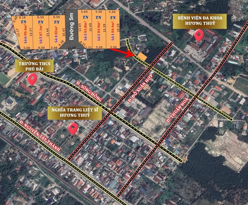 Đất nền Đỗ Xuân Hợp, Hương Thủy, 86m² chỉ 1.23 tỷ - Cơ hội đầu tư tuyệt vời!