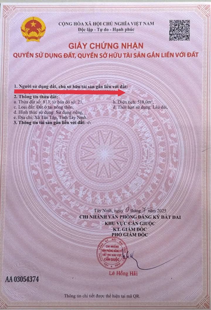 Đất vườn 1300m² xã Tân Tập giá 2 tỷ - Cơ hội đầu tư hiếm có!