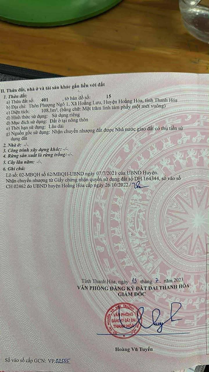 Đất nền Hoằng Lưu, 108.1m² giá chỉ 9xx triệu - Đầu tư sinh lời nhanh chóng!