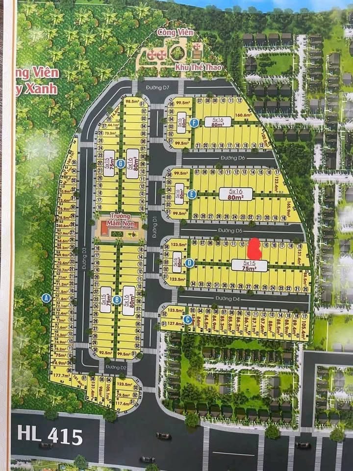 Đất nền Tân Thành, Bắc Tân Uyên 75m² giá 900 triệu - Cắt lỗ nhanh chóng!